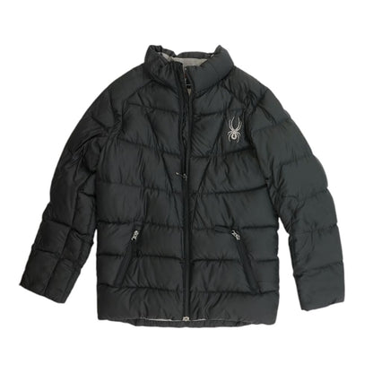 Black Solid Puffer Jacket