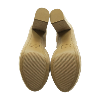 Beige Block Heels