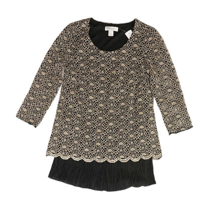 Black Floral 3/4 Sleeve Blouse