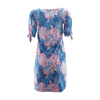 Blue Graphic Mini Dress