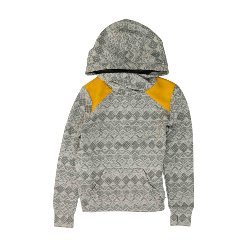 Gray Abstract Hoodie Pullover