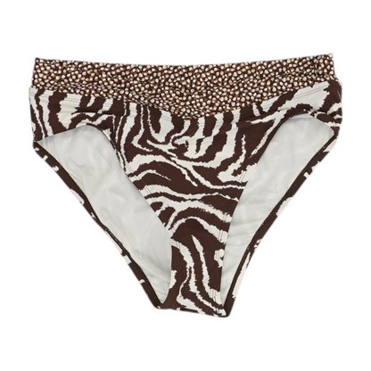 Brown Animal Print Swim Bottom