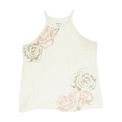 Beige Plus Size Floral Blouse