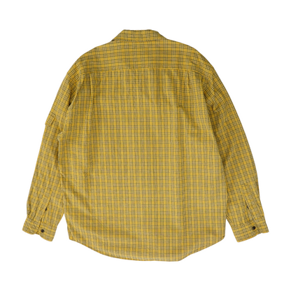 Yellow Plaid Long Sleeve Button Down