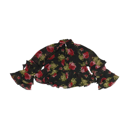 Black Floral Blouse
