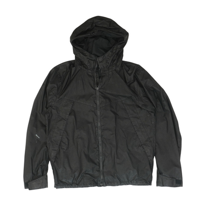 Black Solid Rain Jacket