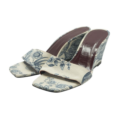 Blue Wedged Sandals