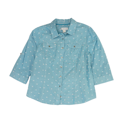 Blue Check Button Down