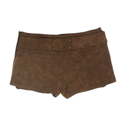 Brown Solid Chino Shorts
