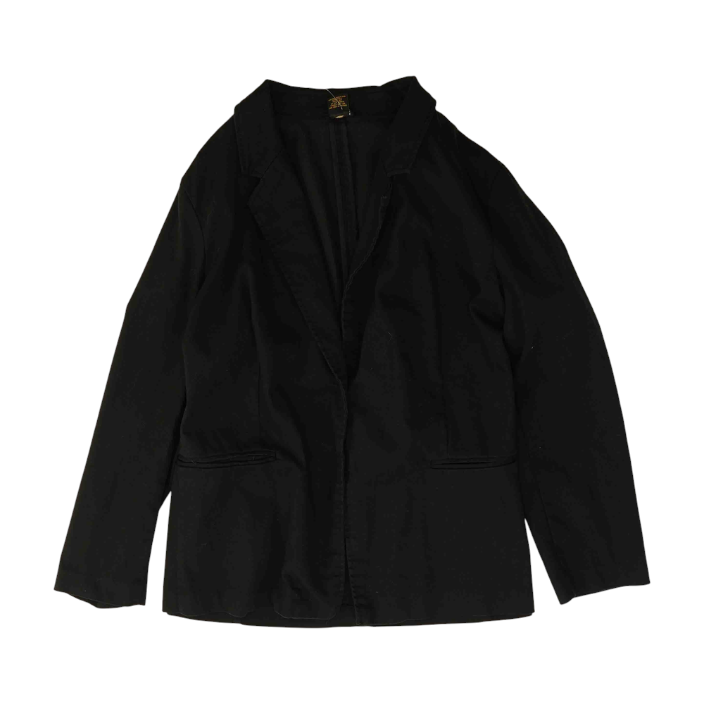 Black Plus Size Solid Blazer