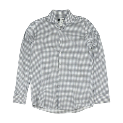 White Check Long Sleeve Button Down