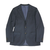 Navy Long Solid Suit Jacket