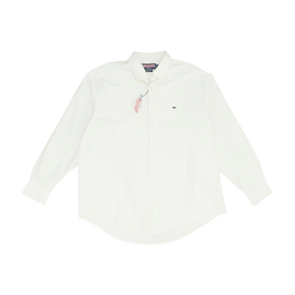 Ivory Solid Long Sleeve Button Down