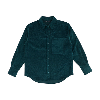 Green Button Down