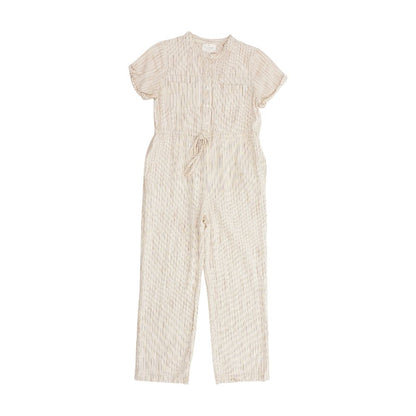 Orange Striped Jumpsuit