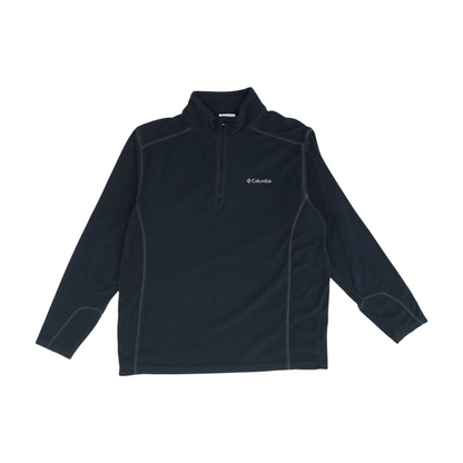 Black Solid 1/4 Zip Pullover