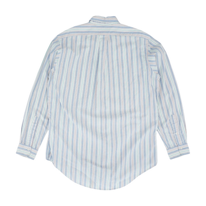 White Striped Long Sleeve Button Down