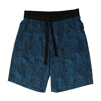 Blue Abstract Active Shorts