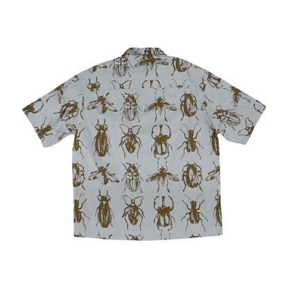 Gray Graphic Short Sleeve Button Down
