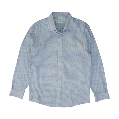 Blue Plaid Long Sleeve Button Down
