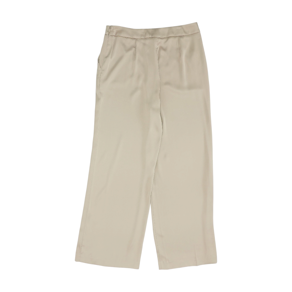 Beige Wide Leg Pants