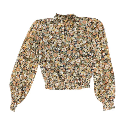 Orange Floral Knit Top