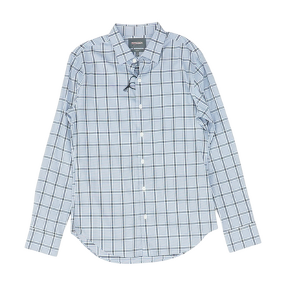 Blue Plaid Long Sleeve Button Down