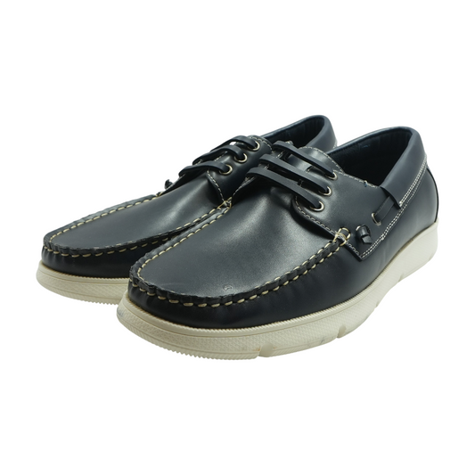 Navy Lace-Up Casual Shoes