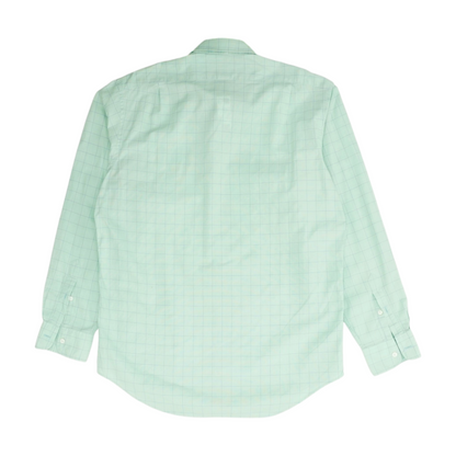Green Check Long Sleeve Button Down