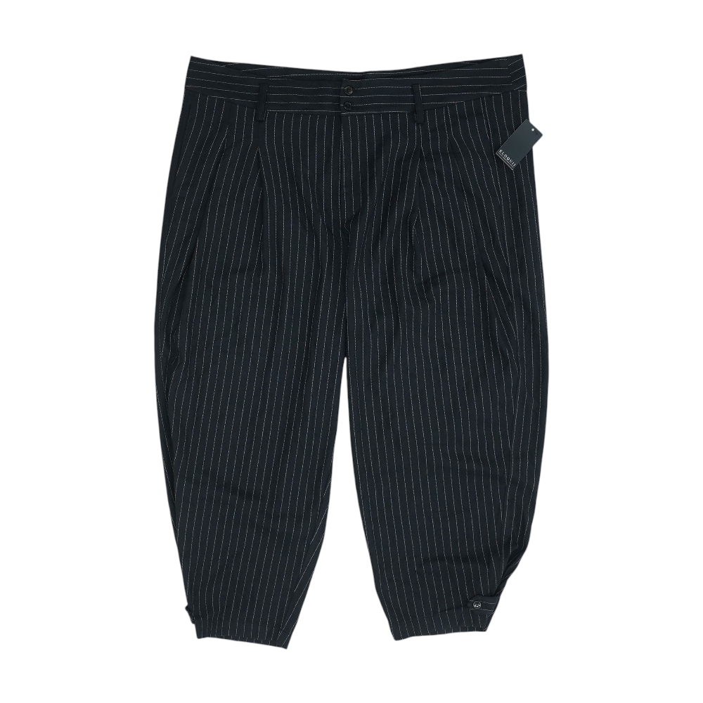 Black Plus Striped Pants