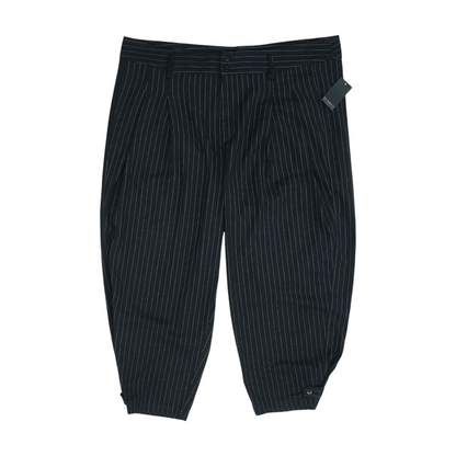 Black Plus Striped Pants