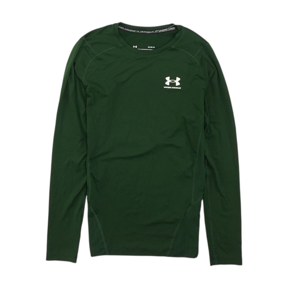 Under Armour Green Solid Base Layer – Image 1