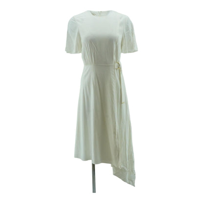 White Solid Maxi Dress