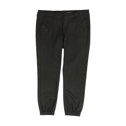 Black Solid Joggers Pants