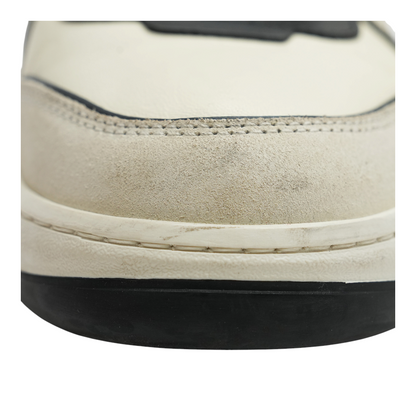 White & Black Lambskin & Suede Calfskin Interlocking CC Sneakers
