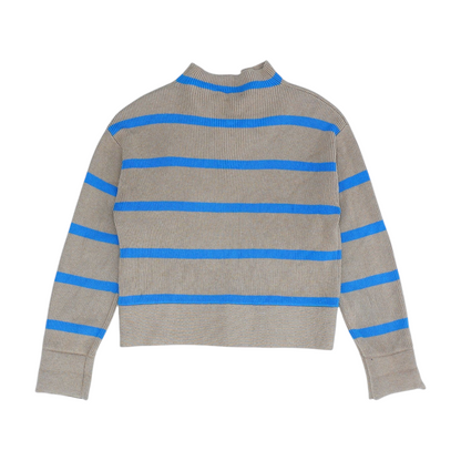 Tan Striped Pullover Sweater