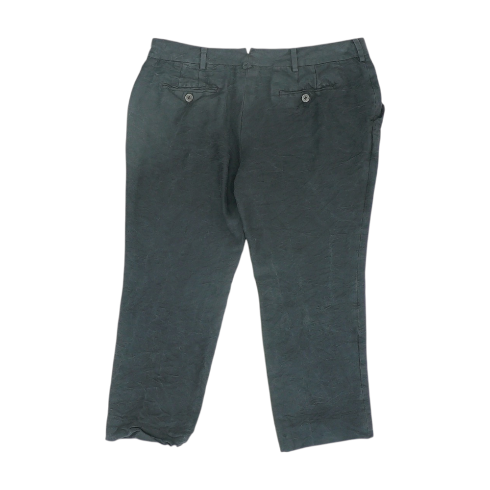 Black Solid Chino Capris