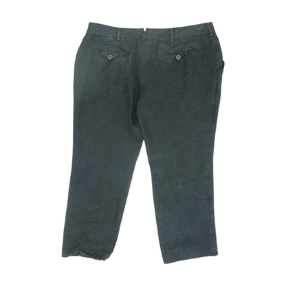 Black Solid Chino Capris