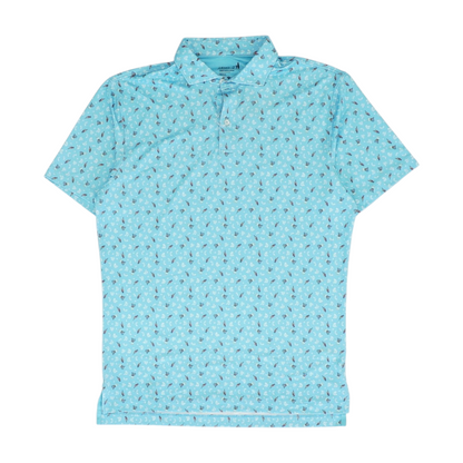 Blue Print Short Sleeve Polo