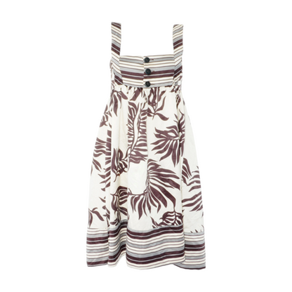Brown Print Midi Dress