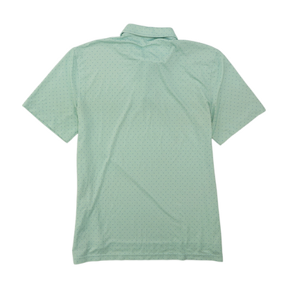 Green Print Short Sleeve Polo