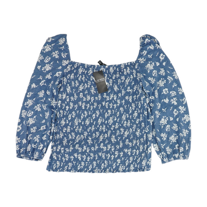 Blue Floral Blouse