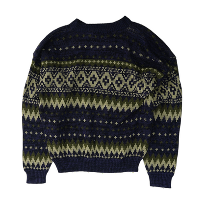 Purple Abstract Pullover Sweater