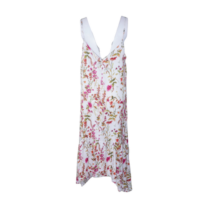 Pink Floral Midi Dress