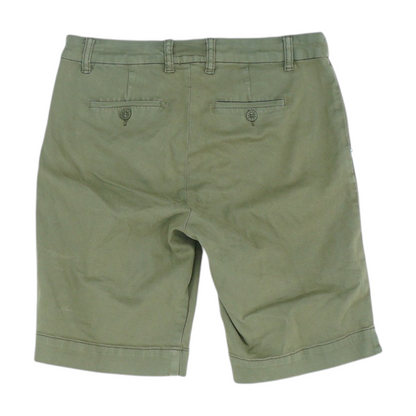 Green Solid Chino / Khaki Shorts