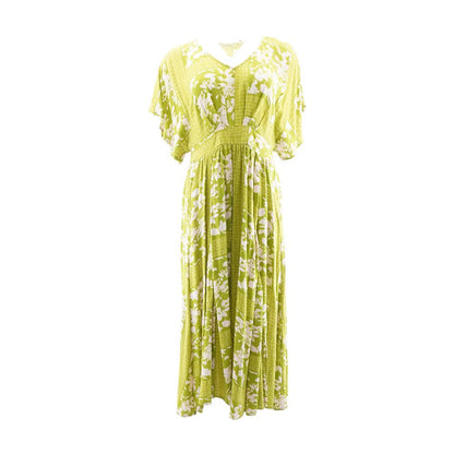 Green Graphic Midi Dress