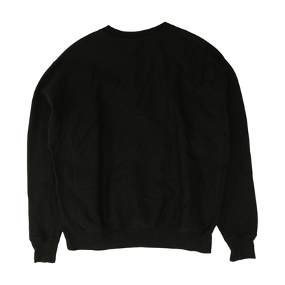 Black Solid Sweatshirt Pullover