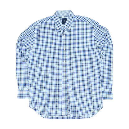 Blue Plaid Long Sleeve Button Down