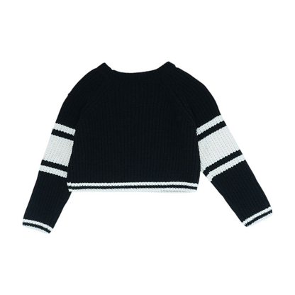 Black Striped Pullover Sweater