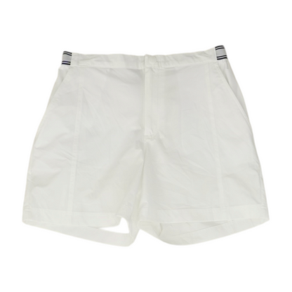 White Solid Chino Shorts